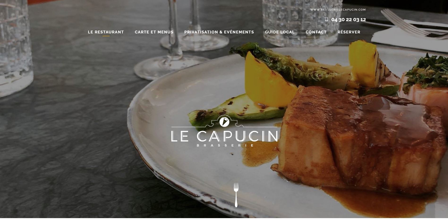 Conception de site web pour restaurant brasserie au Vieux Port de Marseille - Le Capucin