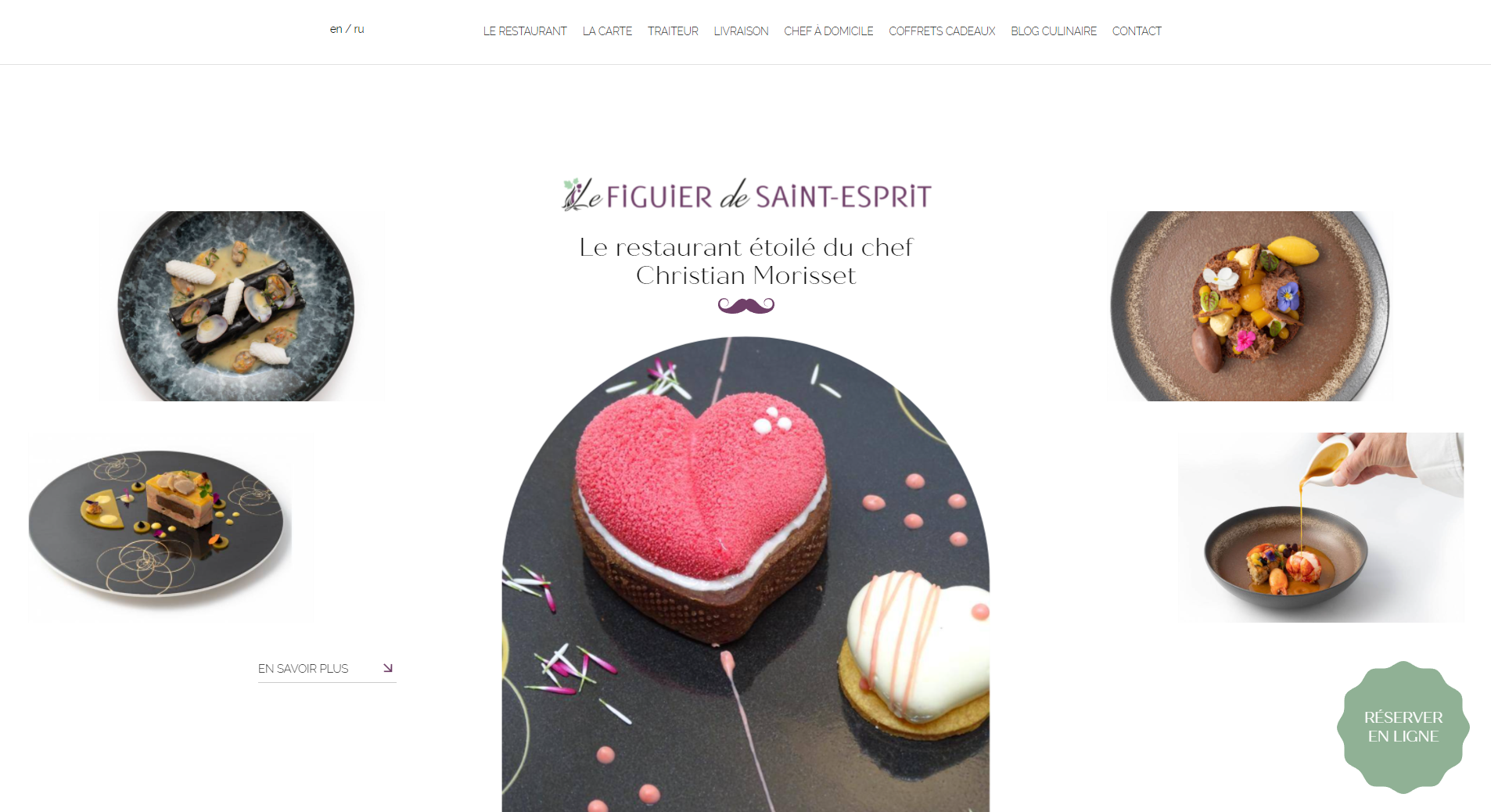 Création d'un site internet pour Le Figuier De Saint Esprit, restaurant gastronomique et étoilé à Antibes