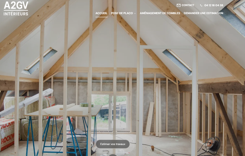 Conception d'un site internet pour une entreprise de plâtrerie à Blois - A2GV