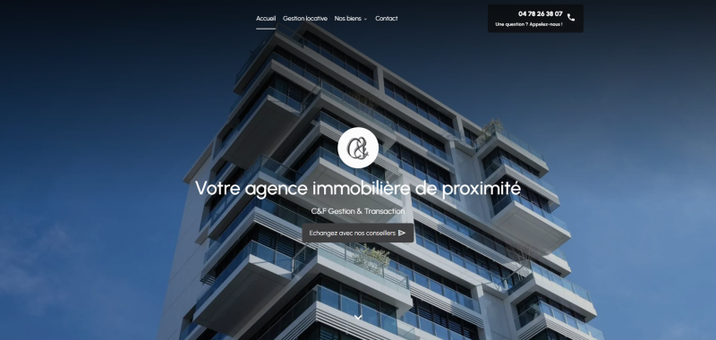Création d'un site internet pour C&F Gestion & Transaction, agence de gestion locative à Lyon