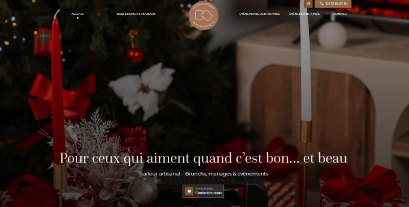 Réalisation d'un site pour un traiteur à Trévoux près de Lyon par l’agence web et SEO Jalis