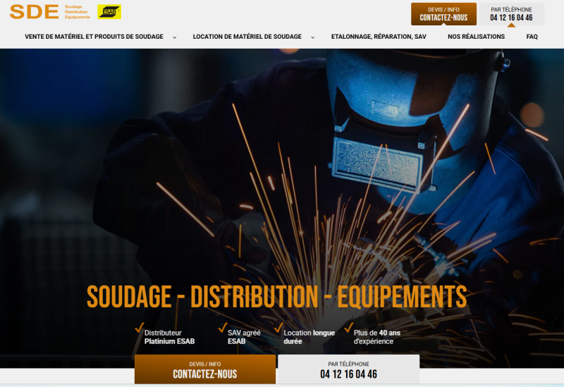 S D E SOUDAGE DISTRIBUTION EQUIPEMENTS