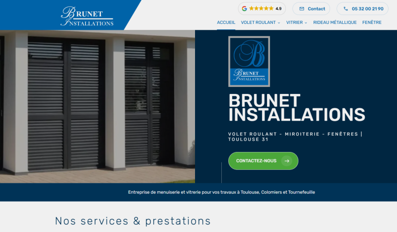 Brunet Installations : Artisan RGE expert en pose de fenêtres, volets et vitrage à Toulouse