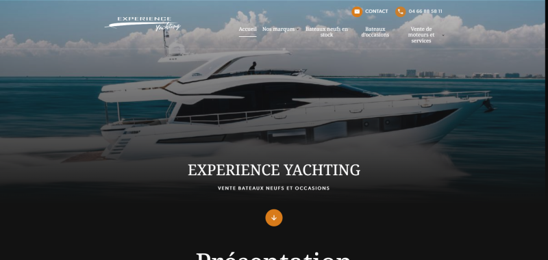 Création d'un site internet performant pour Expérience Yachting, spécialiste en vente de bateaux