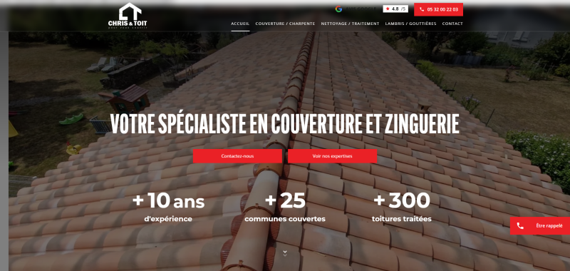 Création d'un site internet pour Christ et toit à Lespinasse proche Fenouillet