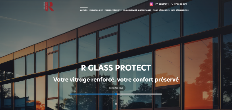 Création de site web pour R GLASS PROTECT à Genève