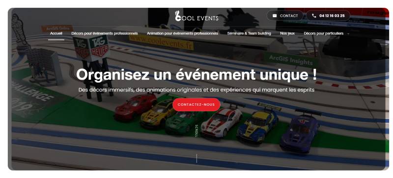 Création de site pour agence événementielle et animations en PACA