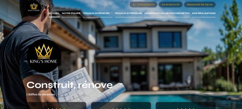 Site web pour une entreprise de rénovation à Six-Fours-les-Plages