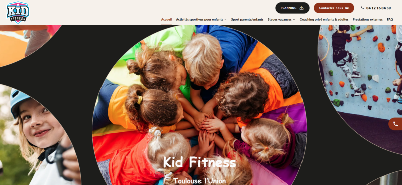 Création de site internet pour un expert en activités sportives pour enfants à L’Union – 10 Petits Champions