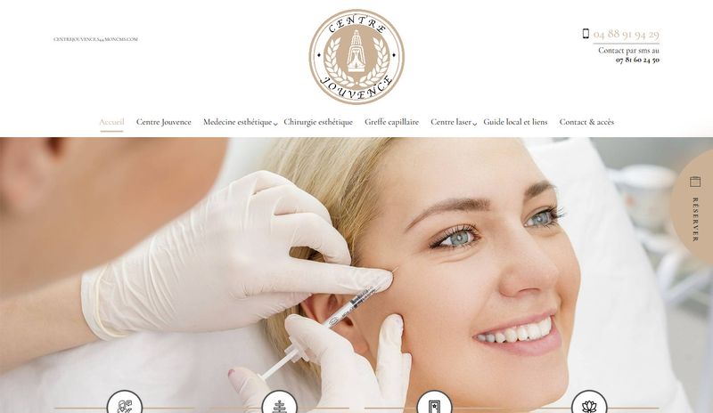Réalisation de site internet pour Centre Jouvence, centre esthétique à Carry le Rouet