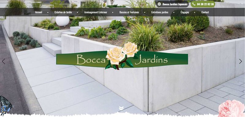 Création de site internet pour jardinier paysagiste sur Cannes - Bocca Jardins