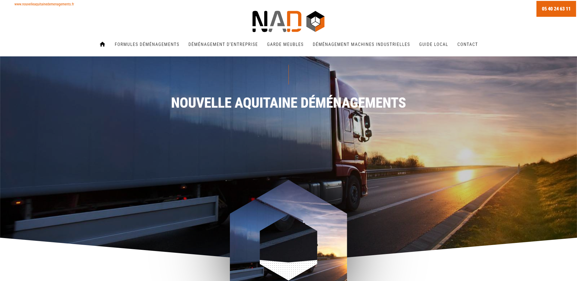 Création du site internet pour une société de déménagement d'entreprise en Gironde - Nouvelle Aquitaine Déménagements