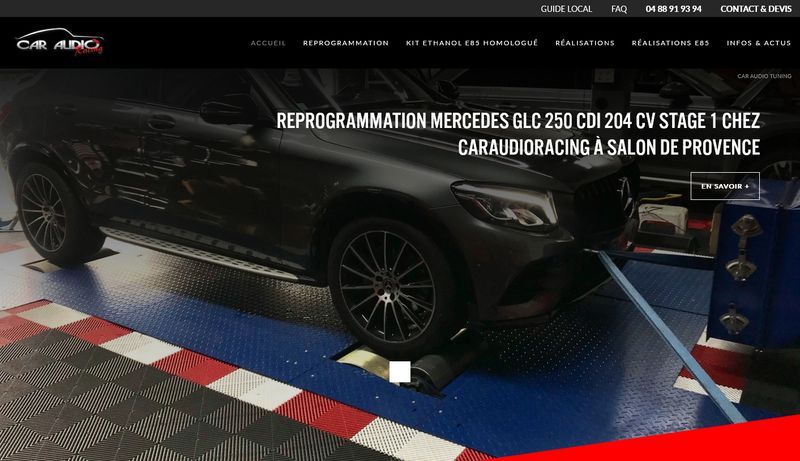 Création de site internet pour Car Audio Racing, préparateur auto à Salon-de-Provence