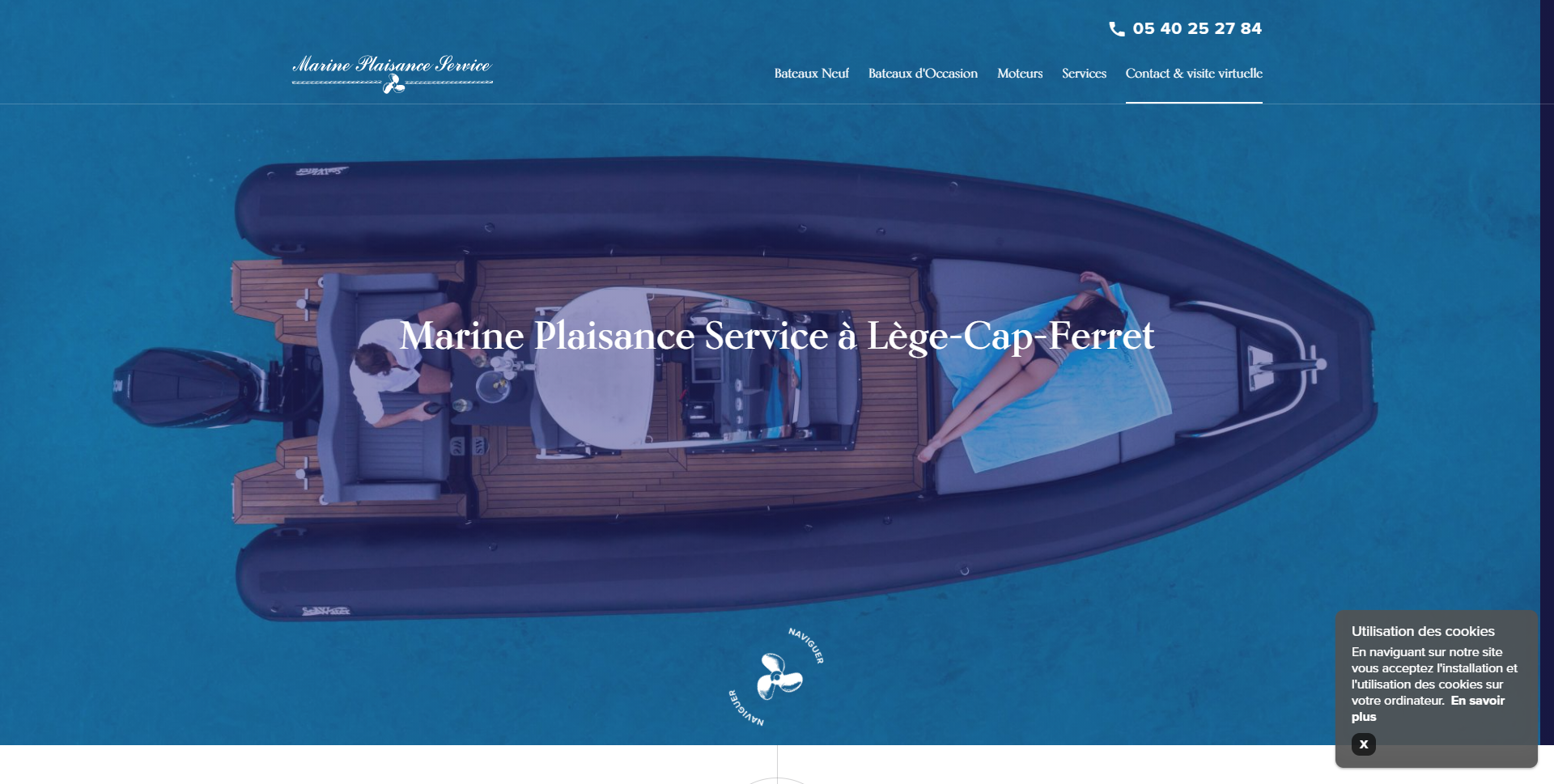 Création d'un site internet pour un concessionnaire nautique de bateaux neufs et occasion vers Bordeaux