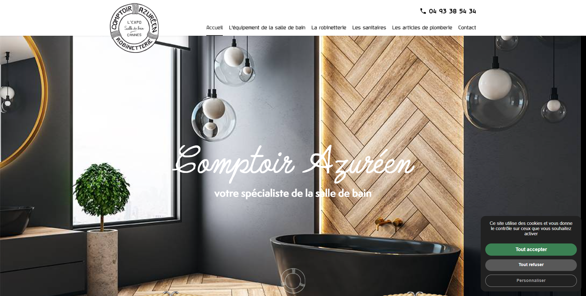 Création site internet pour magasin de meubles pour salle de bain à Cannes