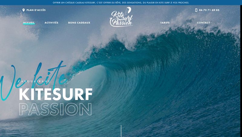 Création du site de KiteSurf Passion à Hyères