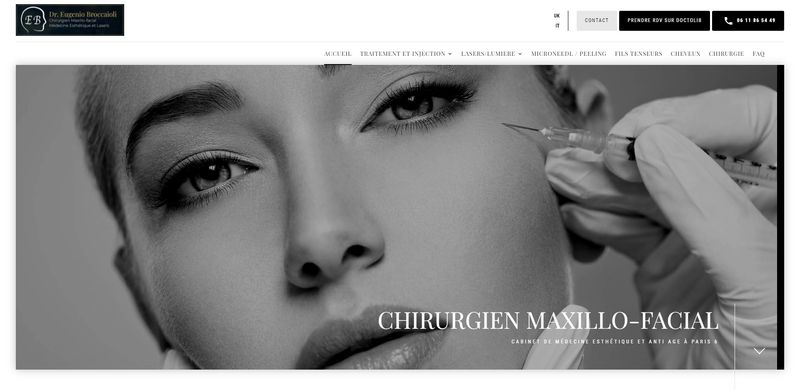 Création d’un site internet pour le Dr. Eugenio Broccaioli, médecin esthétique à Paris