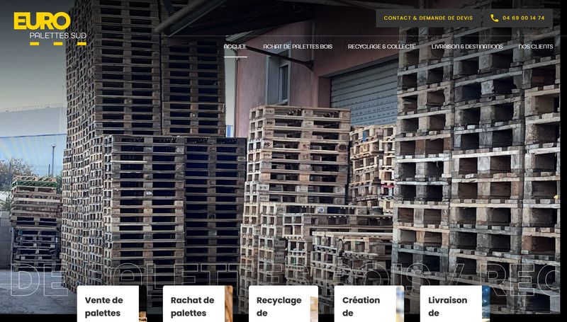 Création de site pour Europalettes Sud à Brignoles
