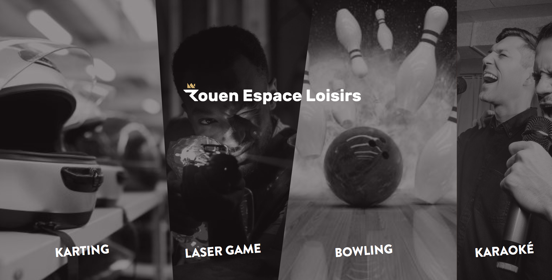 Réalisation d'un site pour un centre de loisirs avec bowling et laser game à Rouen