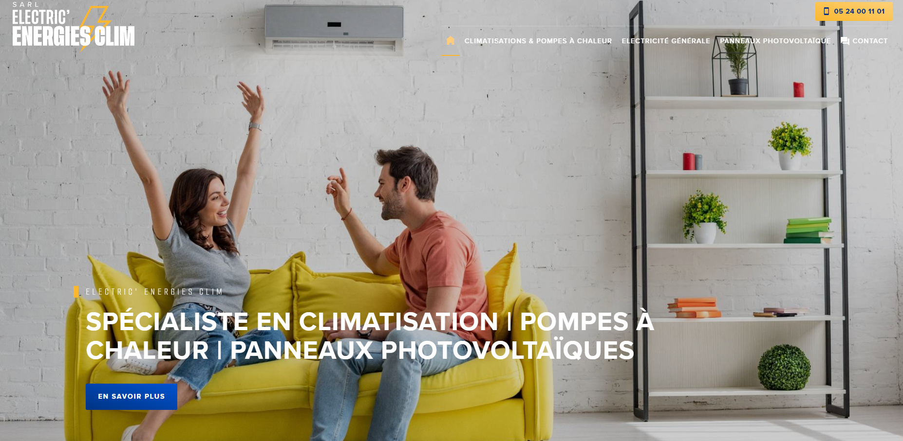 Réalisation d'un site pour un installateur de climatisation porche du Bassin d'Arcachon