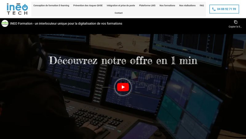 Conception et réalisation de vidéos interactives pour les organismes de formation - Inéo Formation