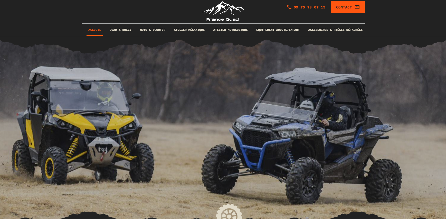 Création d'un site internet pour France Quad spécialiste du quad et buggy à Gréasque