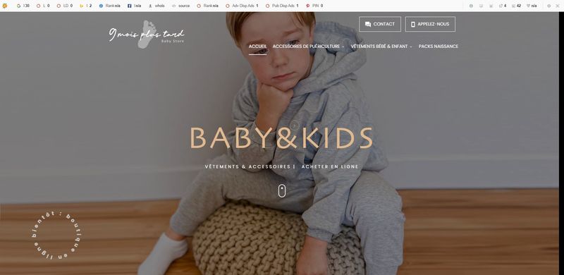 Création d’un site internet pour la boutique 9 mois plus tard au Havre