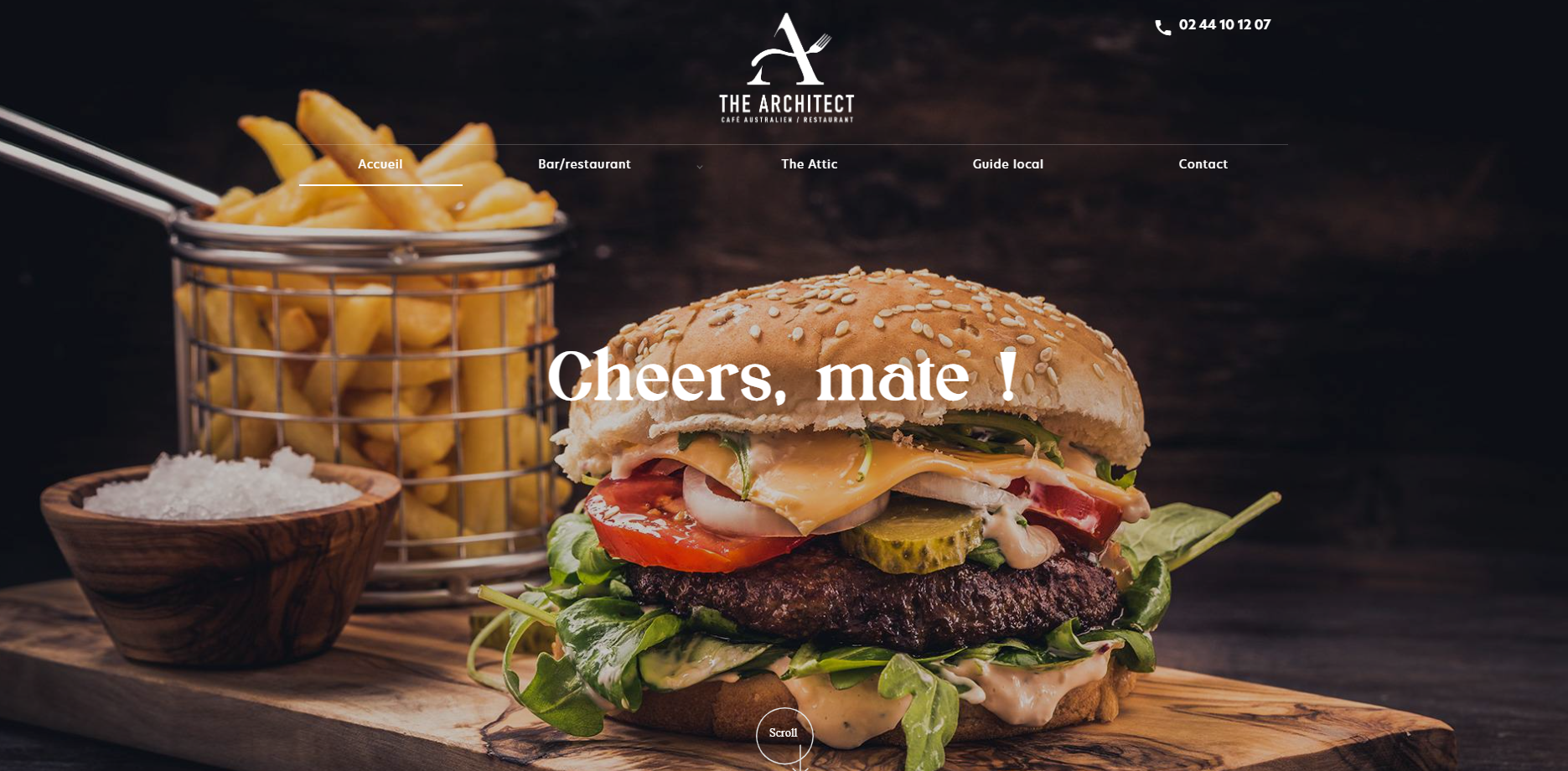 Réalisation d'un site pour un bar restaurant avec vue mer au Havre (76)