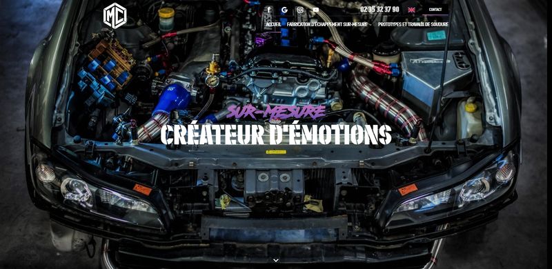 Création d'un site internet pour Metal & Custom : Pots d'échappement sur-mesure à Rouen