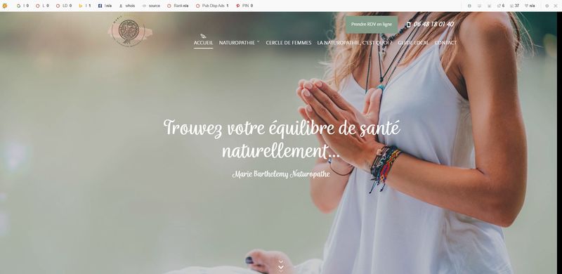 Création d’un site web pour Marie Barthelemy, naturopathe iridologue à Cauville-sur-Mer proche du Havre
