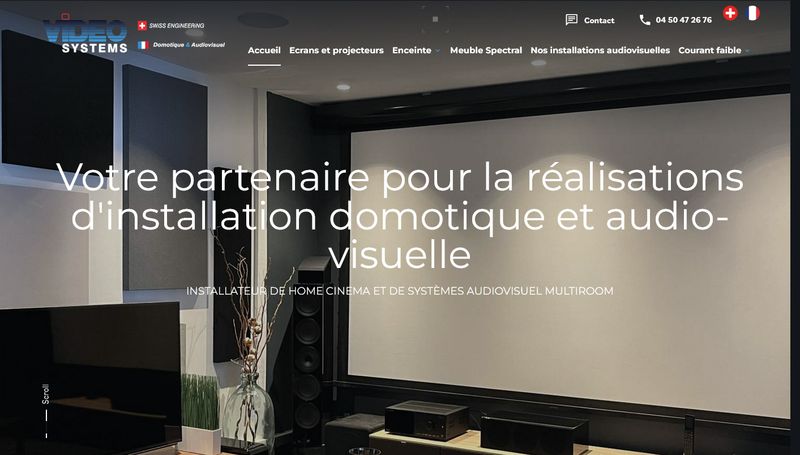 Conception de site internet pour boutique de matériel hifi Sallanches - VIDEO SYSTEMS