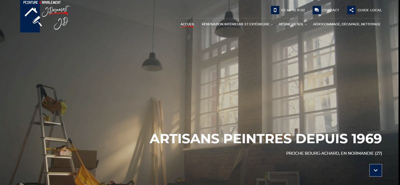 Refonte du site web de JDESMAREST, entreprise de peinture intérieure et extérieure à Bouquetot