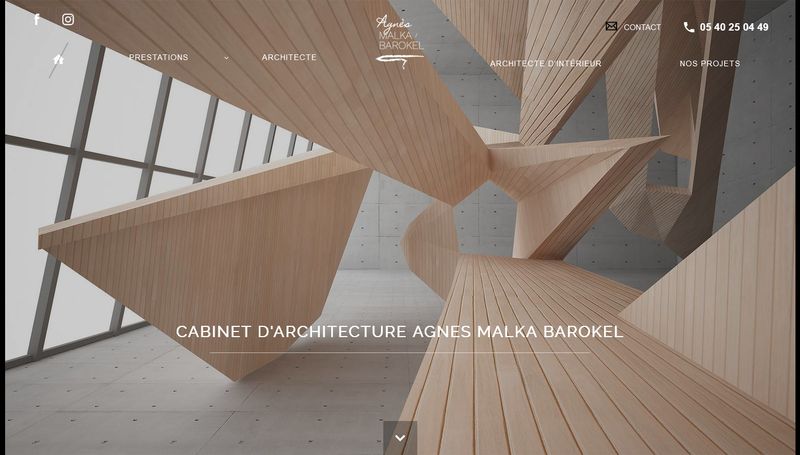 Création de site internet pour Agnès Malka Barokel, architecte à Bordeaux