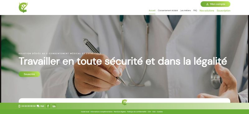 Création d’un site pour Consentement éclairé, plateforme d’information en ligne sur le consentement éclairé à Brignais