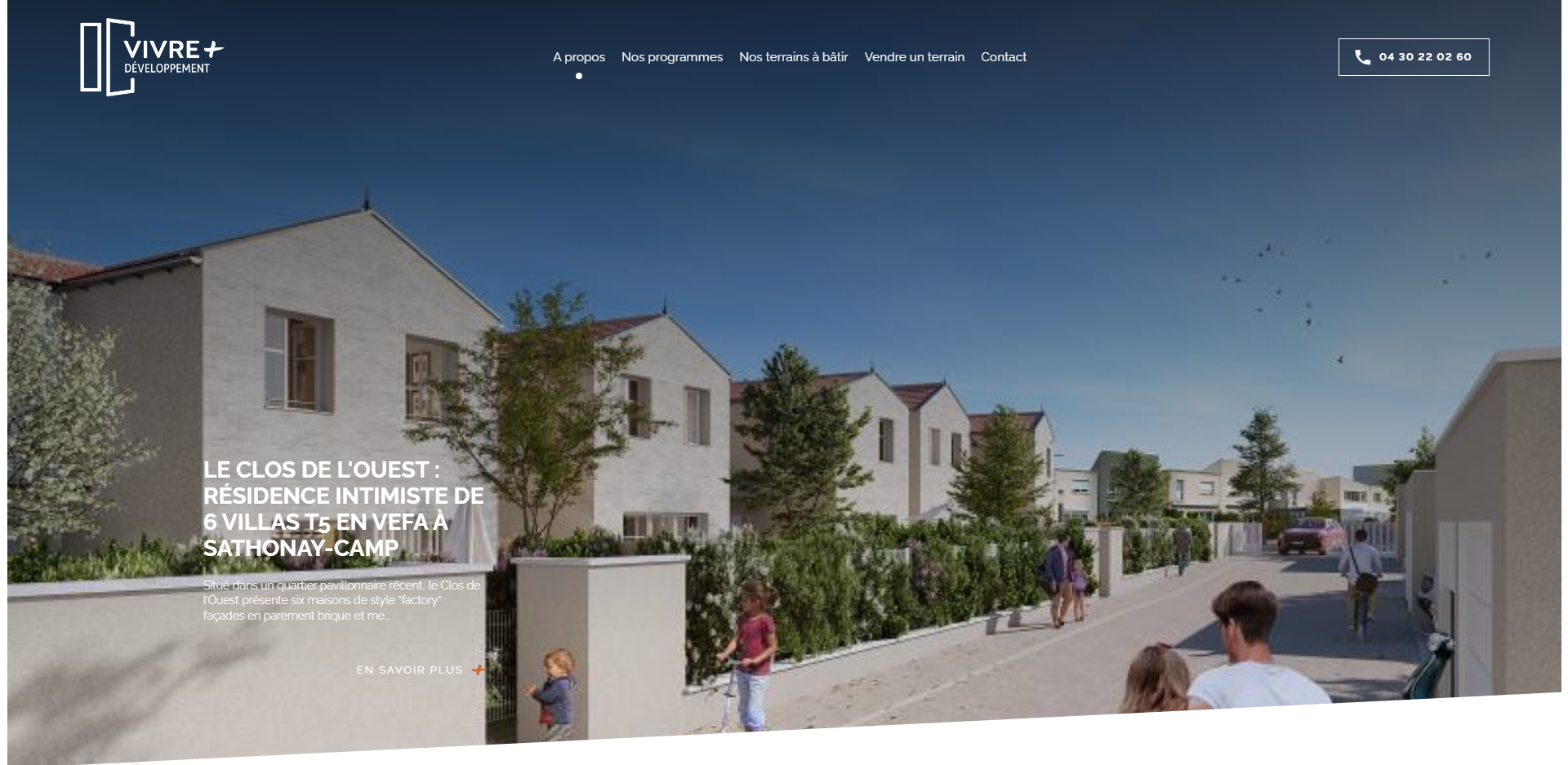 Site internet pour une société de promotion immobilière à Trévoux - Vivre   Développement