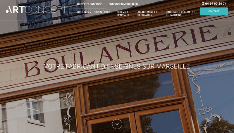 Pose d'enseignes à Marseille - Art Concept