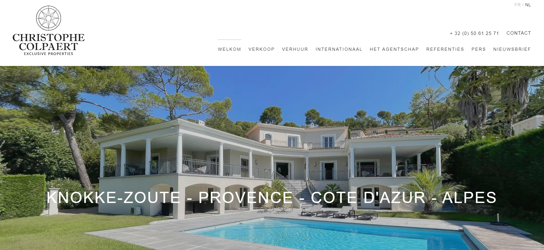 Création d’une stratégie SEO Internationale pour Christophe Colpaert Exclusive Properties : agence immobilière à Knokke-Heist, Belgique