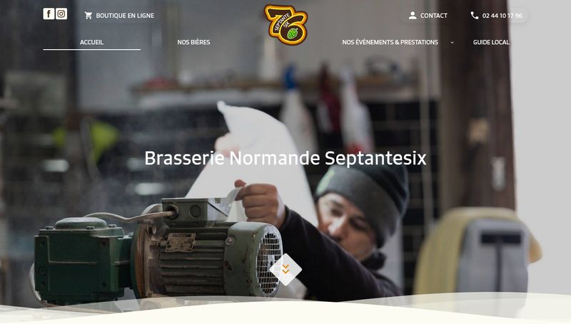 Création du site internet pour la Brasserie Septantesix à Caudebec-lès-Elbeuf