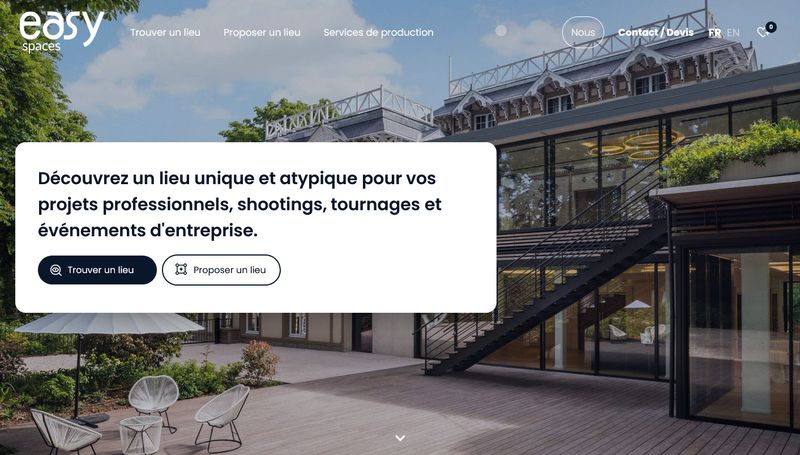 Création de site web pour Easy Spaces, spécialiste de la location de lieux de tournage dans le Sud de la France