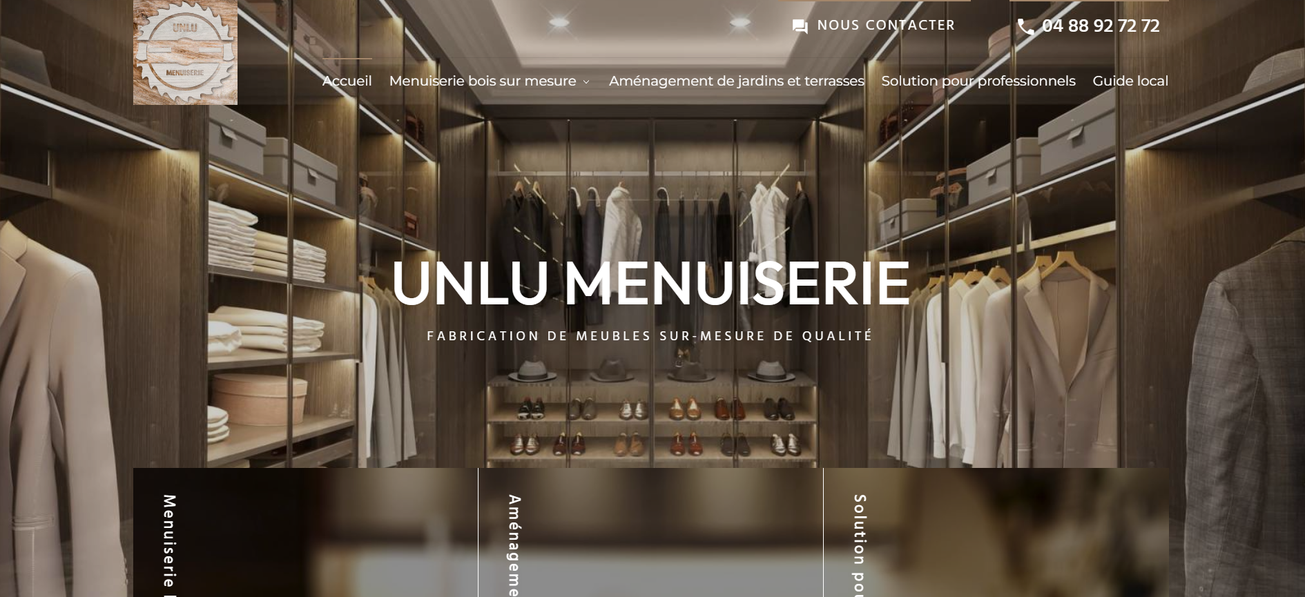 Création de site pour UNLU Menuiserie : menuisier spécialisé dans la fabrication de meubles sur-mesure à Châteauneuf-les-Martigues