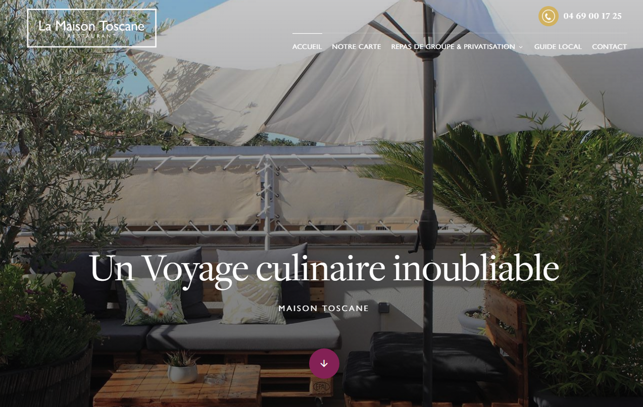 Création d'un site pour La Maison Toscane : restaurant de spécialités italiennes à Plan de Cuques