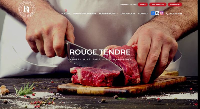 Création du site internet d'une boucherie près de Bordeaux - Boucherie Rouge-Tendre