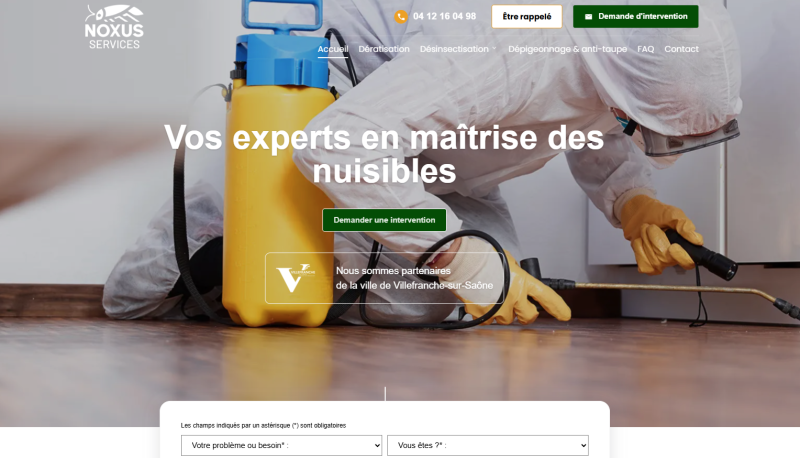 Création de site internet pour un expert en dératisation à Marseille – NOXUS-SERVICES
