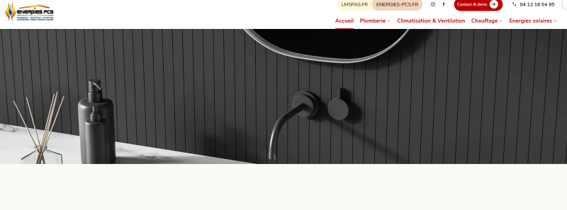 Création de site internet pour un expert en recherche de fuite et dépannage plomberie à Saint-Victoret - ENERGIES PLOMBERIE CHAUFFAGE SANITAIRE