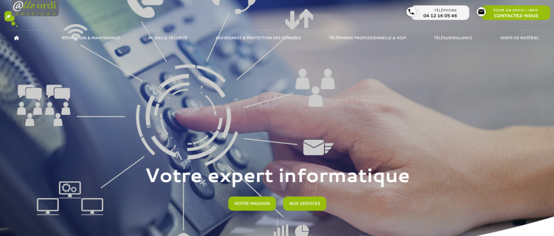 Création d'un site internet pour un expert en services informatiques à Nîmes