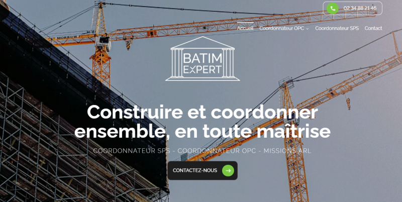 Création d'un site internet pour un cabinet de coordonnateur OPC et SPS à Quevilly