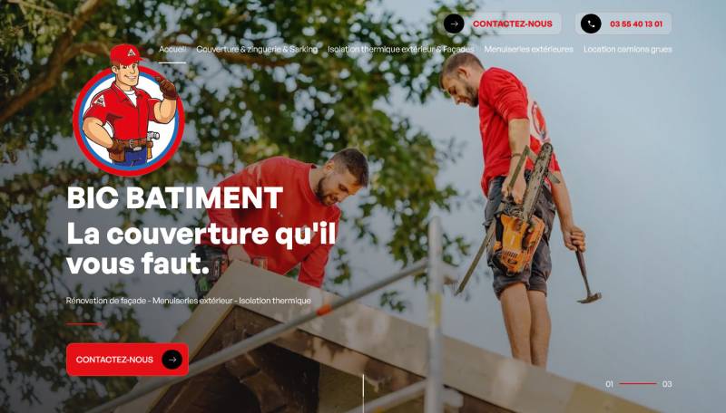 Création de site pour BIC Bâtiment, entreprise de travaux généraux à Val-de-Moder
