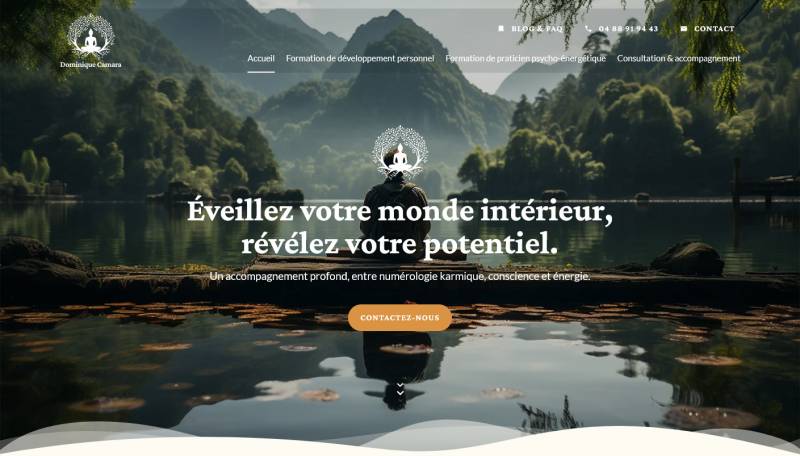 Création et référencement de site web pour Camara Formation, centre de formation en développement personnel et psycho-énergétique dans le Vaucluse (84)