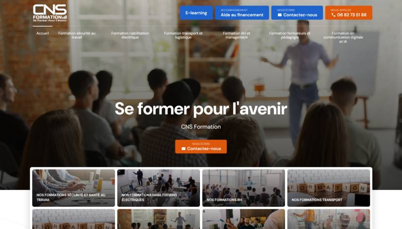 Création de site internet pour CNS Formation, institut de formation dans le Var (83)