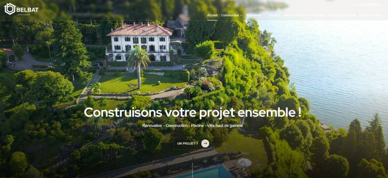 Création de site pour Belbat : constructeur de maisons individuelles, rénovation intérieure et extérieure, ravalement de façade et piscines en béton armé sur mesure à Fréjus et dans le Var